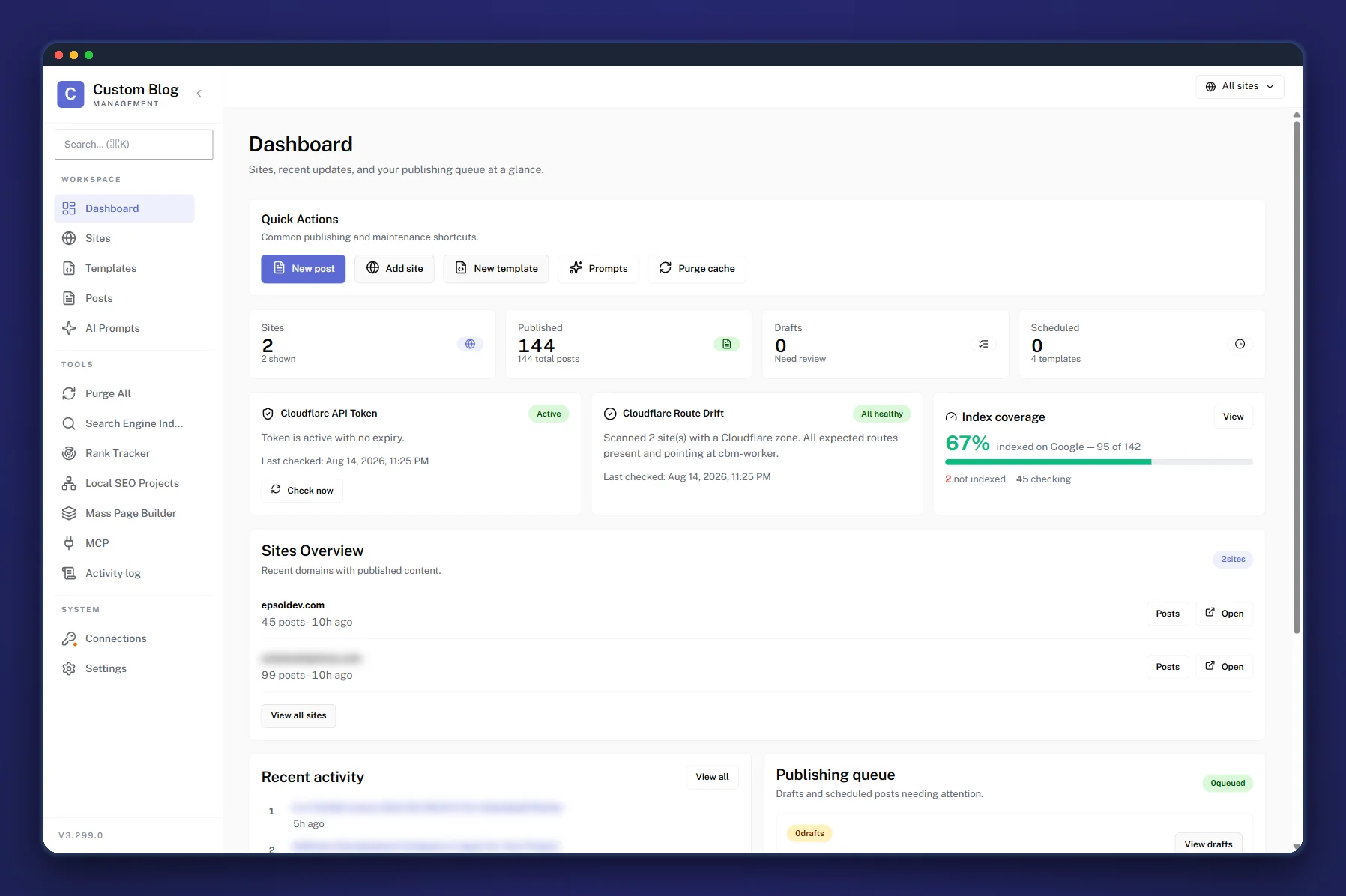 Custom Blog Management (CBM)